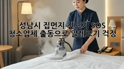 🏡 성남시 집먼지 진드기 SOS! 청소업체 출동으로 알레르기 걱정 끝!